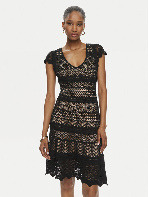 TWINSET TWINSET Rochie tricotată 241TT3114 Negru Regular Fit