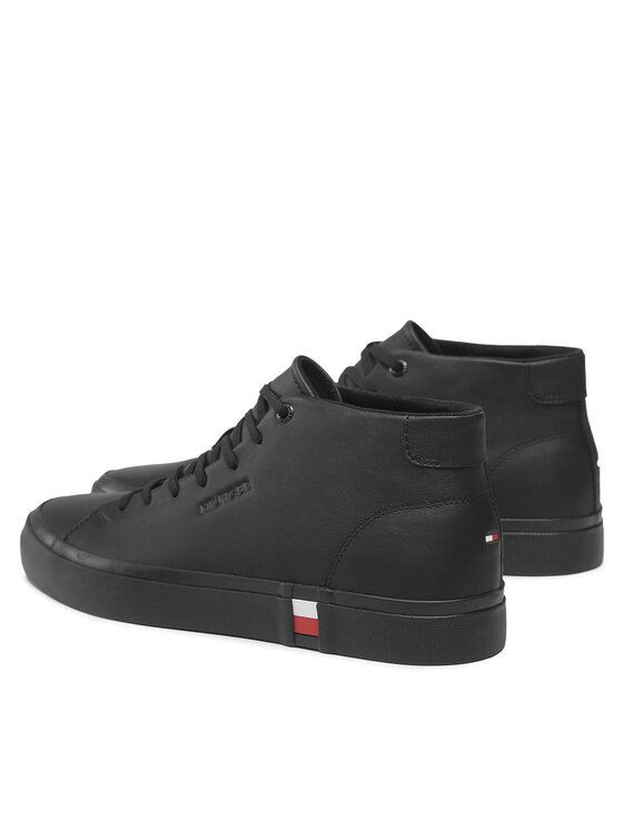 Tommy Hilfiger Tommy Hilfiger Snīkeri Modern Vulc Hi Corporate Lea FM0FM04352 Melns