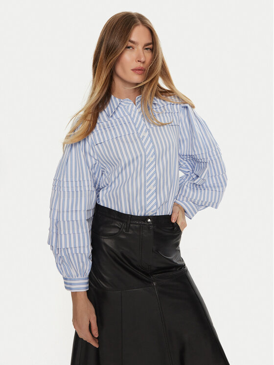 Munthe Košeľa Trudie 243102824334 Modrá Relaxed Fit