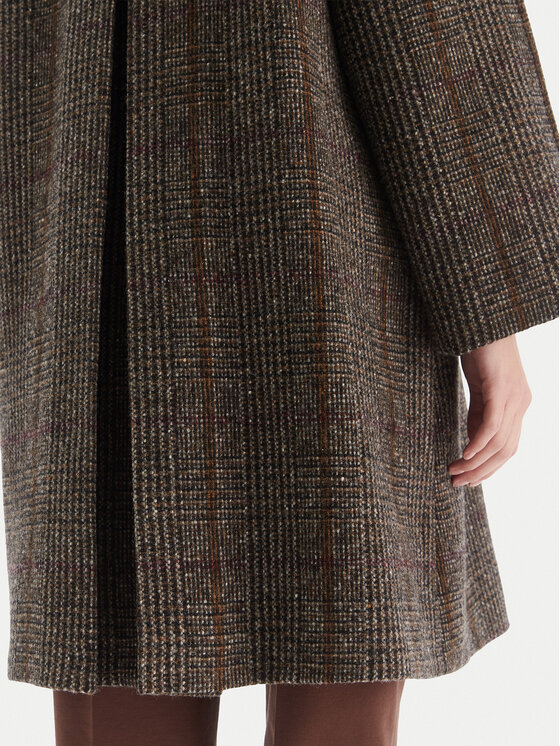 Weekend Max Mara Weekend Max Mara Volneni plašč Pitone 2525016112 Rjava Regular Fit
