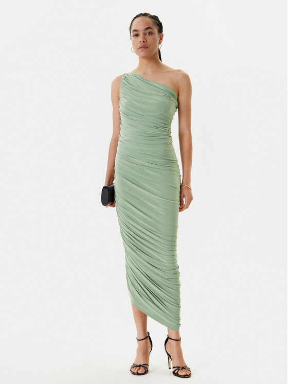 NORMA KAMALI NORMA KAMALI Коктейлна рокля KK1253PL287835 Зелен Slim Fit