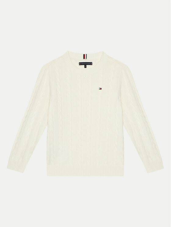 Tommy Hilfiger Sveter KB0KB09348 Écru Regular Fit