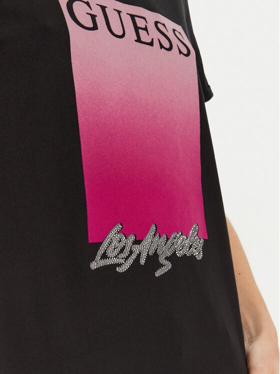 Guess Guess T-Shirt W4BI30 JA914 Μαύρο Regular Fit