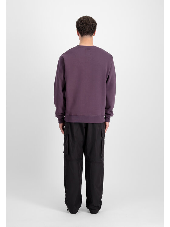 Alpha Industries Alpha Industries Bluza Basic Big Logo Sweatshirt Fioletowy Regular Fit