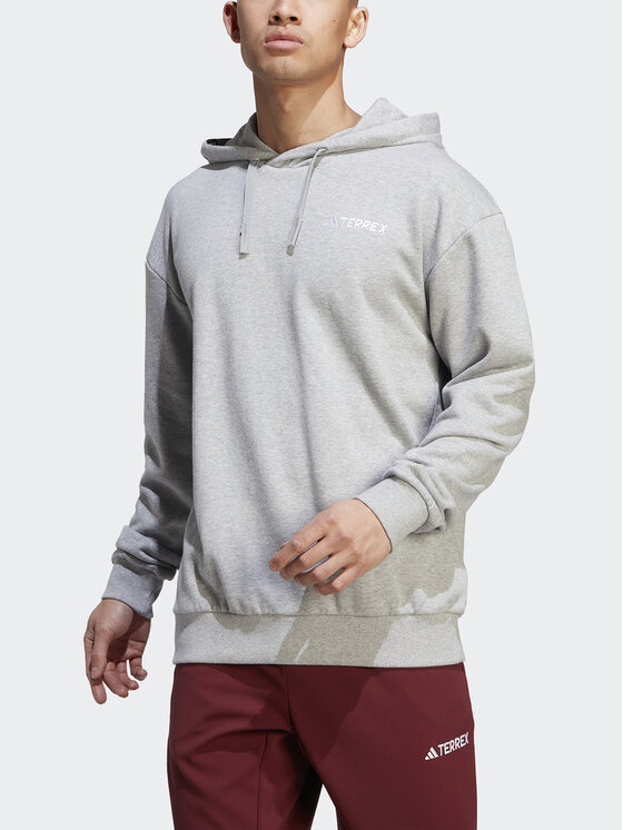 adidas adidas Majica dugih rukava Terrex Logo IB6564 Siva Regular Fit