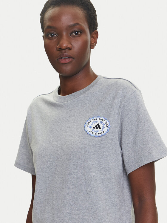 adidas adidas T-shirt Farmers Market Graphic KB2486 Siva Regular Fit