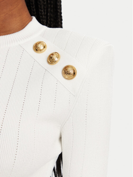 Balmain Balmain Светр DF1KD001KB07 Білий Regular Fit