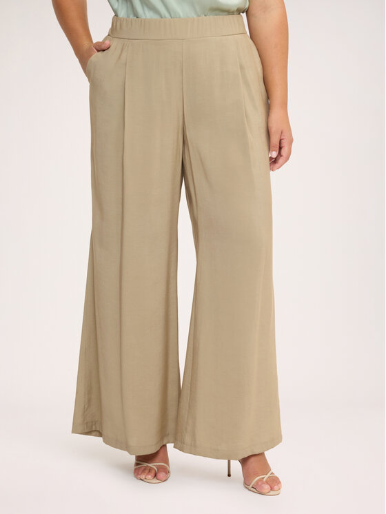 Fiorella Rubino Fiorella Rubino Pantaloni di tessuto P008T005596N025 Crema Flare Fit