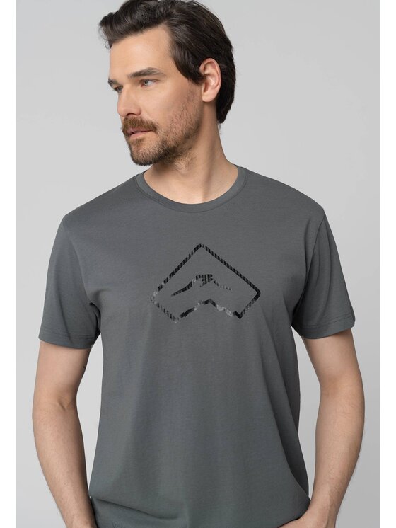Volcano Volcano T-Shirt T-CARB Czarny Regular Fit