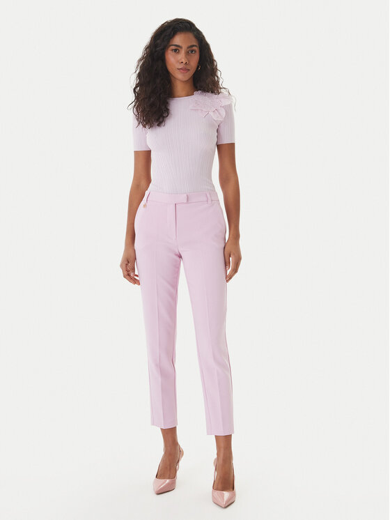 Fracomina Fracomina Szövet nadrág FR26SV4002W42901 Rózsaszín Slim Fit