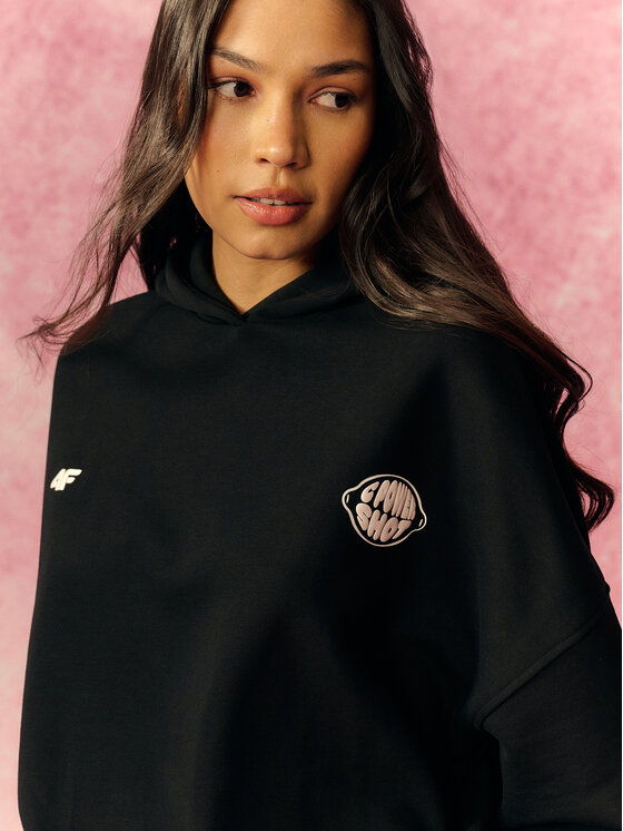 4F 4F Bluza TASTE THE GLOW Czarny Oversize