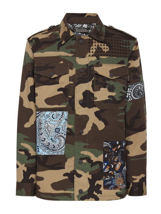 PHILIPP PLEIN PHILIPP PLEIN Jeansová bunda 3537 Černá Regular Fit