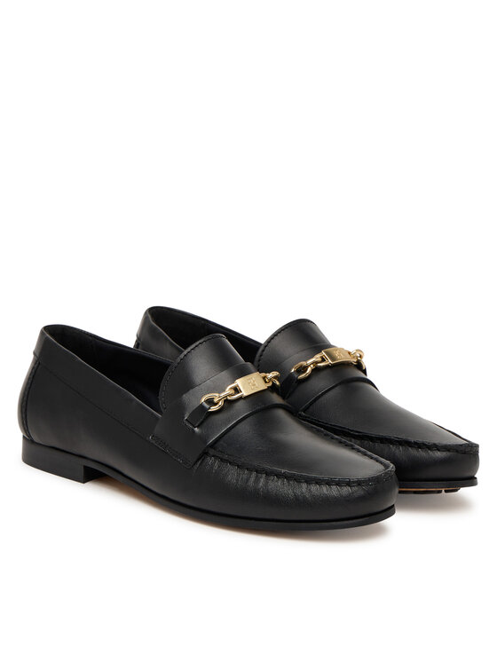Tommy Hilfiger Tommy Hilfiger Сліпери Th Chain Leather Loafer FW0FW08956 Чорний