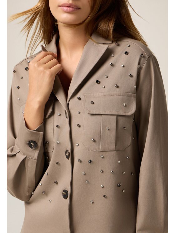 Oltre Oltre Koszula 5029R003124N002 Écru Regular Fit