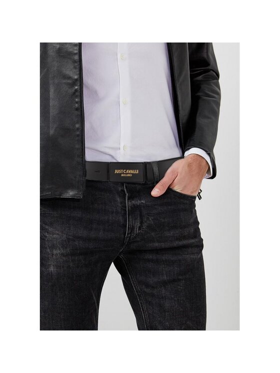 Just Cavalli Just Cavalli Pánský pásek 79QA6F10.ZP296 Černá