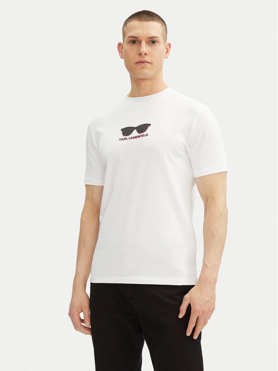 KARL LAGERFELD KARL LAGERFELD T-Shirt 755400 552235 Bílá Regular Fit