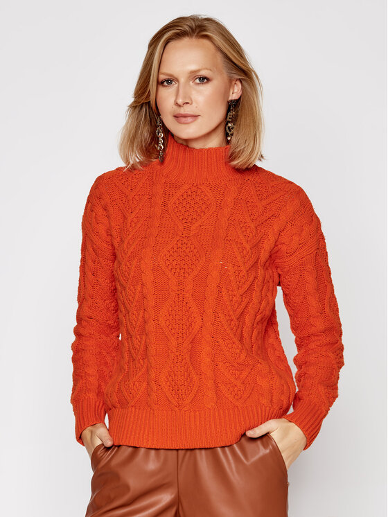 LAUREN RALPH LAUREN Lauren Ralph Lauren Pulover Mock 200808261 Portocaliu Relaxed Fit