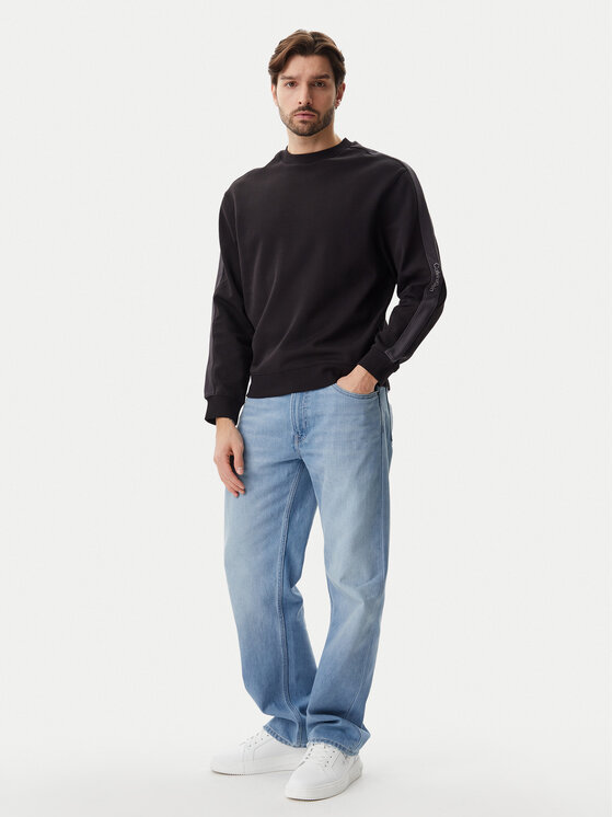 Calvin Klein Jeans Calvin Klein Jeans Majica dugih rukava Logo Tape J30J327230 Crna Regular Fit