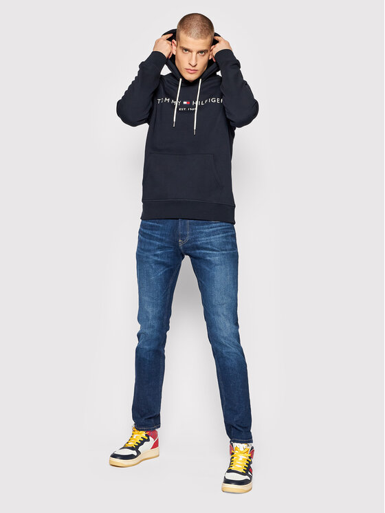 Tommy Hilfiger Tommy Hilfiger Džemperis Core Logo MW0MW10752 Tamsiai mėlyna Regular Fit