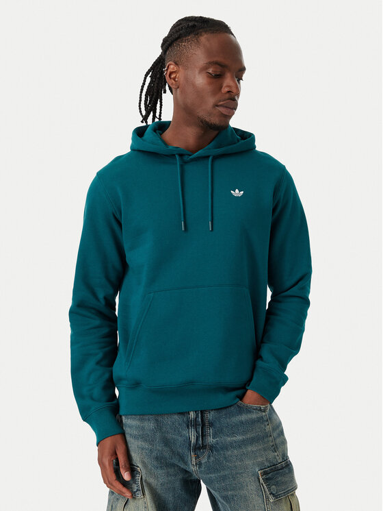 adidas Bluza Trefoil Essentials KV9317 Zielony ciemny Regular Fit