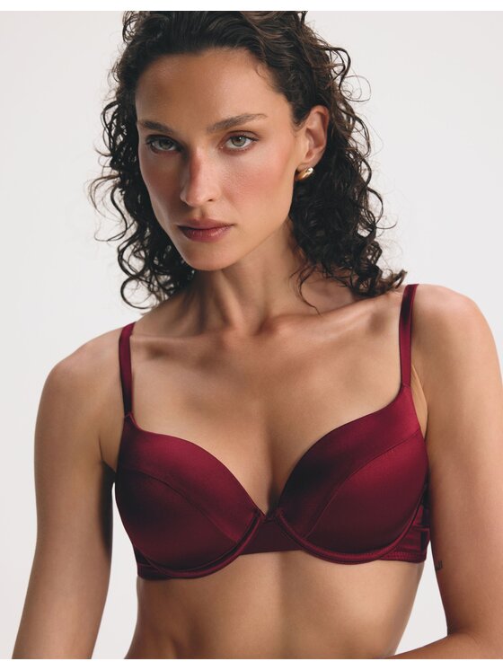 Esotiq Esotiq Biustonosz push-up 45975 Bordowy