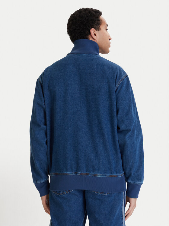 adidas adidas Bluza adicolor Denim Firebird KD1517 Niebieski Loose Fit