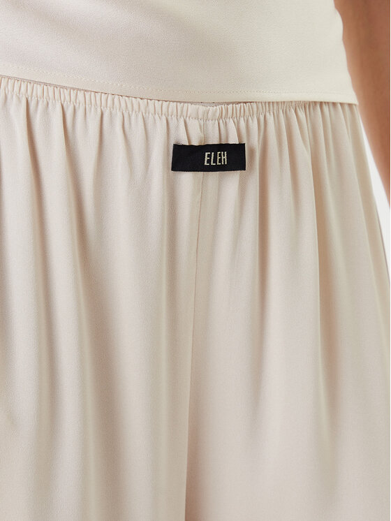 Eleh Eleh Spodnie palazzo ESS250049 Écru Regular Fit