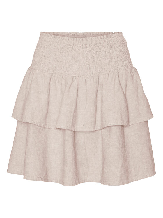 Vero Moda Vero Moda Spódnica mini Luna 10309768 Beżowy Regular Fit