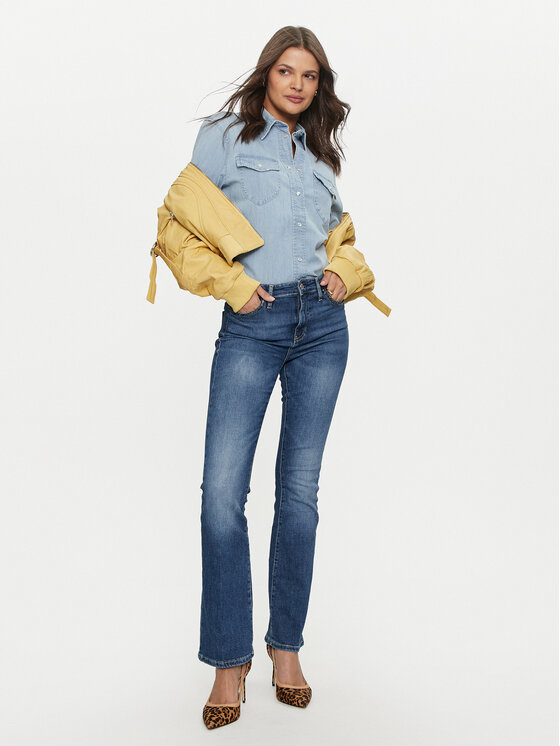 Guess Guess Teksasärk Waima W4YH24 D3PF5 Sinine Regular Fit