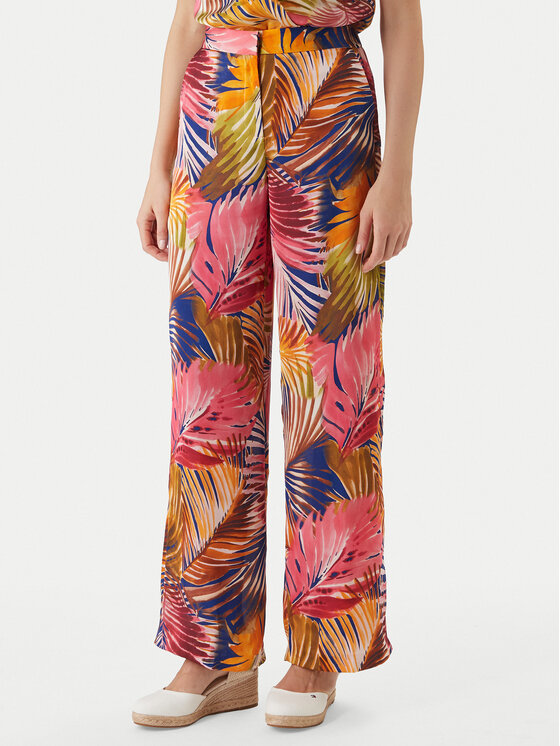 Morgan Morgan Παντελόνι υφασμάτινο 261-PCHAU.F Έγχρωμο Wide Leg