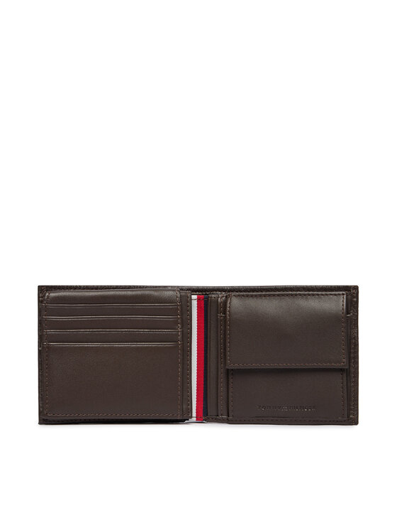 Tommy Hilfiger Tommy Hilfiger Πορτοφόλι Th Corp Cc Flap And Coin AM0AM14780 Σκούρο καφέ