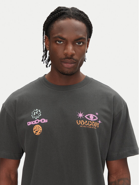 Volcom Volcom Tricou Filip Rygalski A4312506 Gri Loose Fit