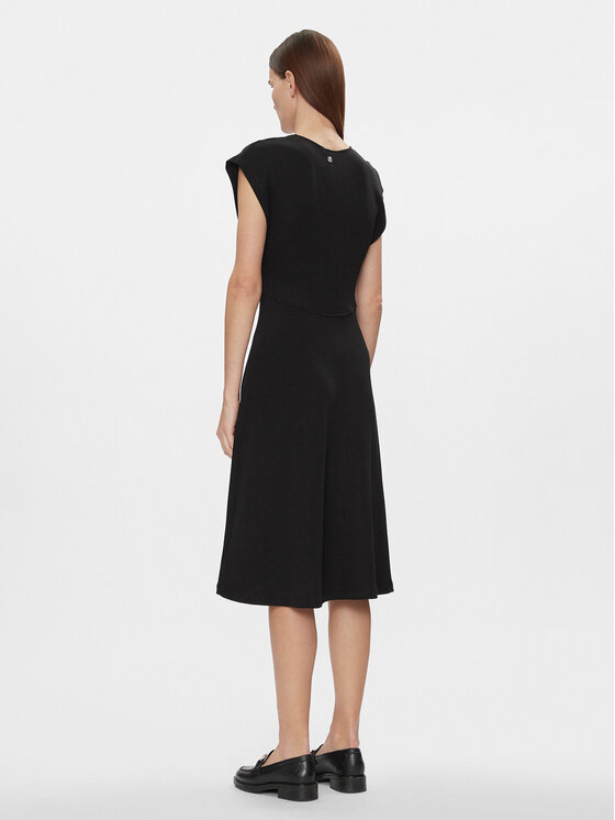 Tommy Hilfiger Tommy Hilfiger Rochie de zi WW0WW40731 Negru Regular Fit