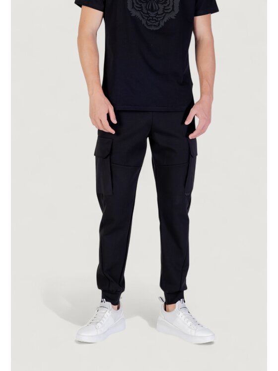 Antony Morato Antony Morato Παντελόνι φόρμας REGULAR FIT WITH LOGOED RUBBER FLAG Μαύρο Regular Fit