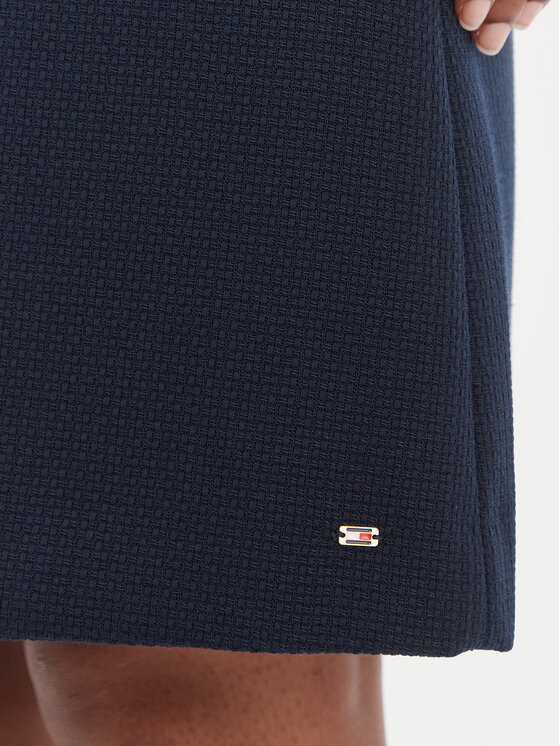 Tommy Hilfiger Tommy Hilfiger Spódnica trapezowa WW0WW49474 Granatowy Regular Fit
