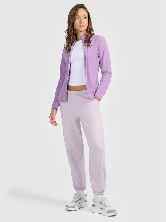 4F 4F Bluza BASIC+ Fioletowy jasny Slim Fit