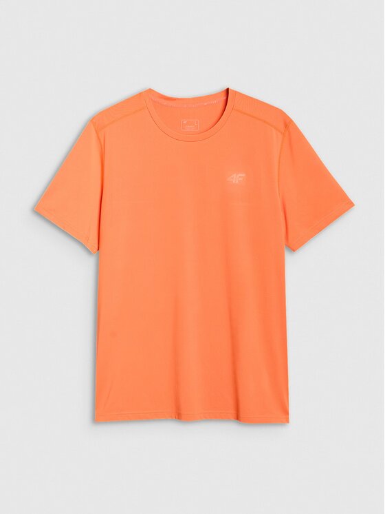4F 4F T-Shirt 4FWSS25TFTSM1343-70S Pomarańczowy Regular Fit