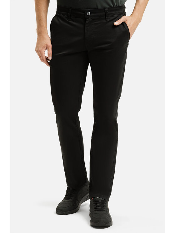Cross Jeans Cross Jeans Chinosy F 194-735 Czarny Tapered Leg