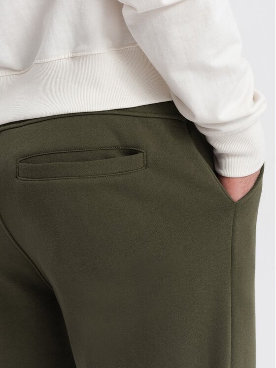 Ombre Ombre Teplákové kalhoty OM-PASK-0147 Zelená Regular Fit
