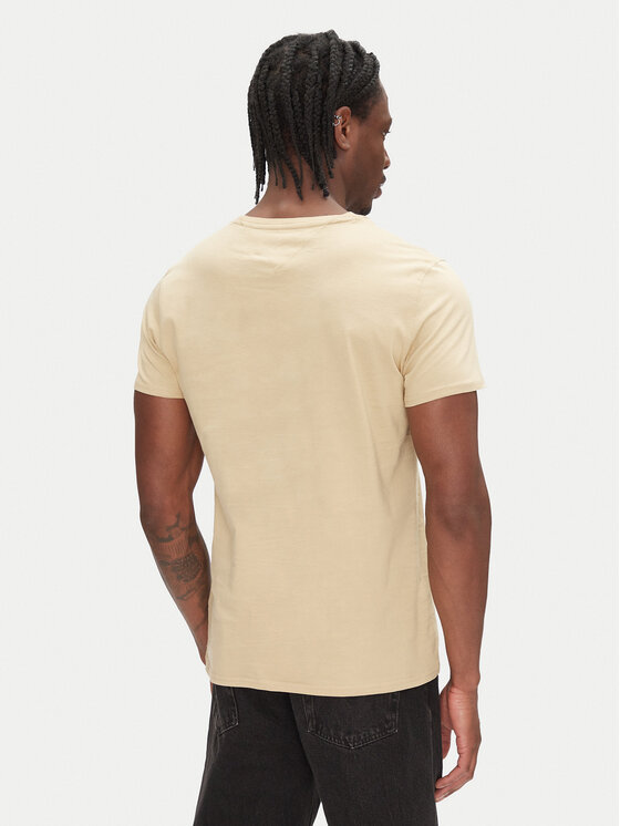 Tommy Jeans Tommy Jeans T-Shirt DM0DM04411 Béžová Slim Fit