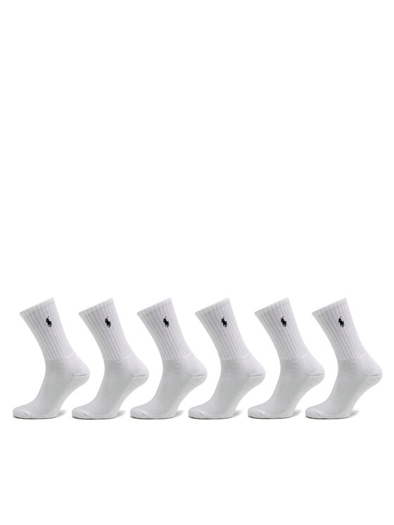 Polo Ralph Lauren Set de 6 perechi de șosete lungi pentru copii 444928208001 Alb