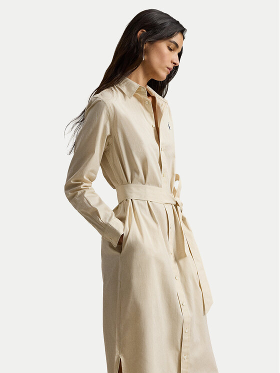 Polo Ralph Lauren Polo Ralph Lauren Hemdkleid 211A96362002 Beige Regular Fit