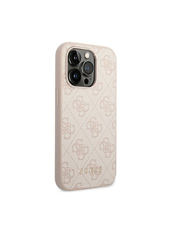 Guess Guess Etui na telefon 4G Saffiano Różowe złocenie