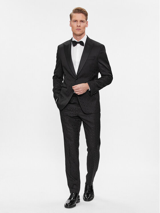 BOSS Boss Ülikond H-Huge-2Pcs-Tux-231 50502453 Must Slim Fit