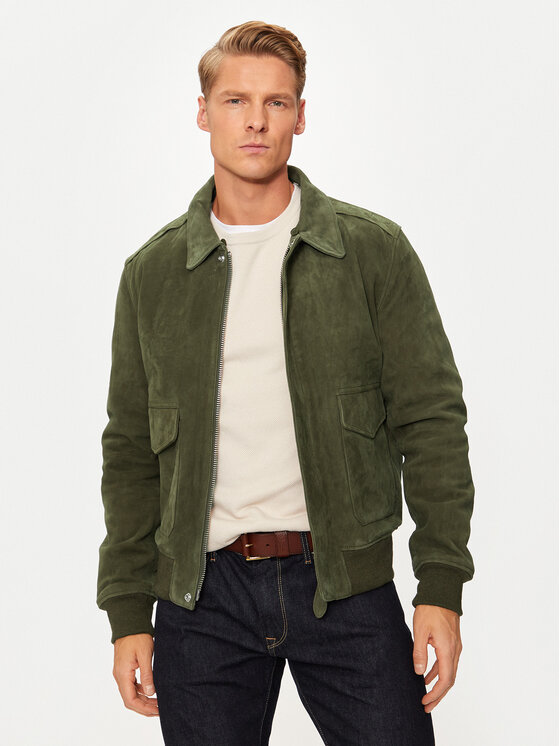 SCHOTT N.Y.C. SCHOTT N.Y.C. Prijelazna jakna LC2410S Zelena Regular Fit