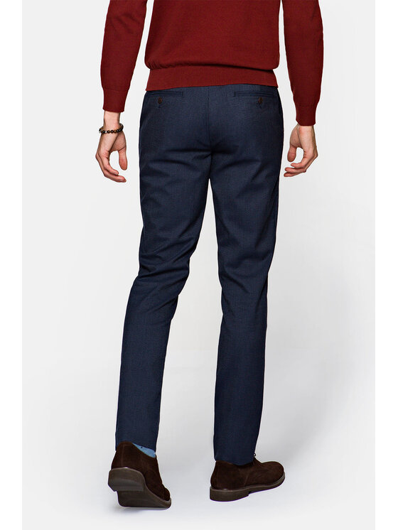 Lancerto Lancerto Spodnie materiałowe Clapham Granatowy Regular Fit