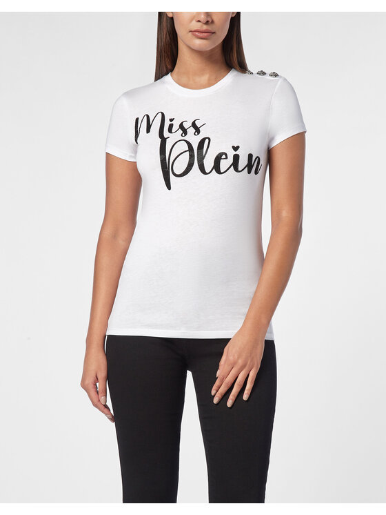 PHILIPP PLEIN PHILIPP PLEIN T-shirt 20065 Bianco Skin Tight Fit