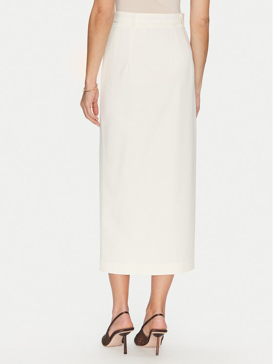 Simona Corsellini Simona Corsellini Puzdrová sukňa P25CPGO01501 Béžová Slim Fit