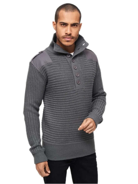 Brandit Brandit Sweter 5027.5 Szary Regular Fit