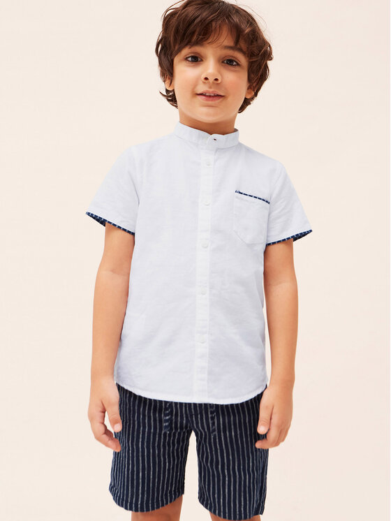 Mayoral Mayoral Set cămașă și șorturi din material textil 3240 Colorat Regular Fit